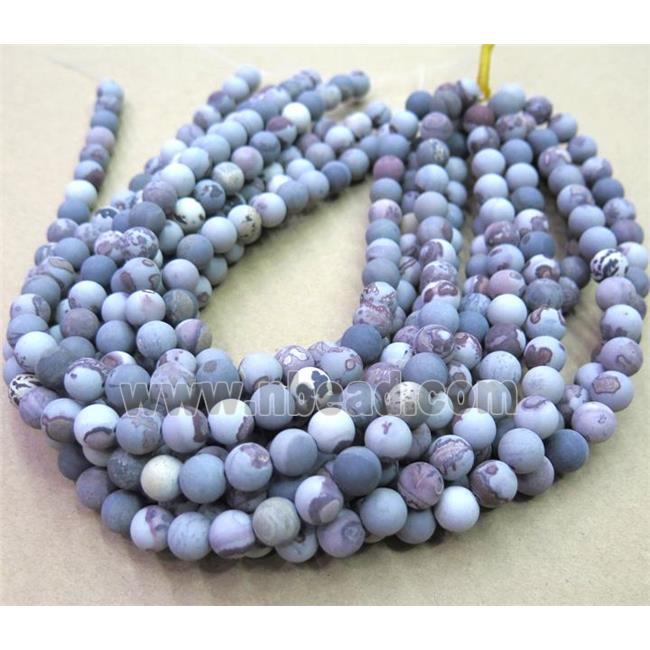natural round matte Chohua Jasper Beads