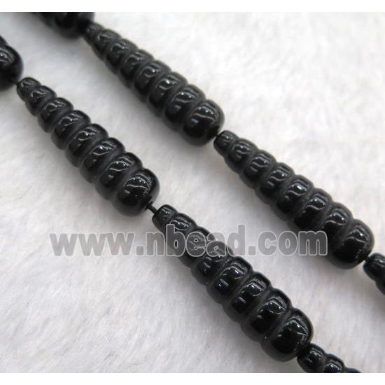 black agate onyx teardrop beads