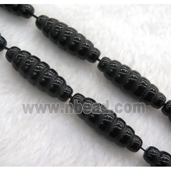 black agate onyx rice beads
