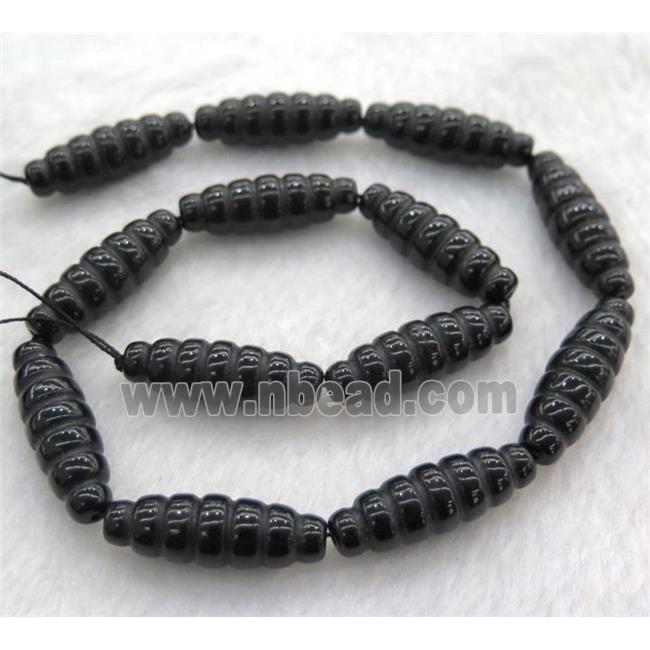 black agate onyx rice beads