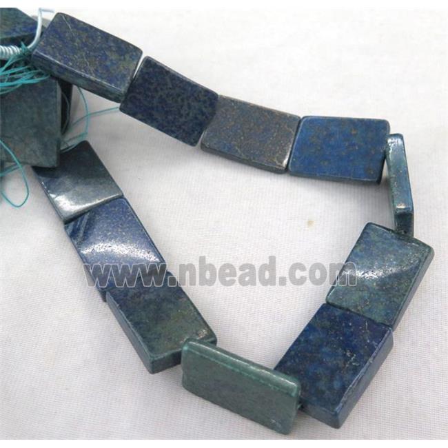 Azurite beads, rectangle