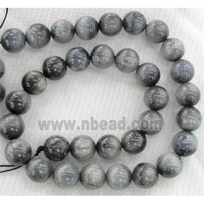 hawk Eye Stone beads, round