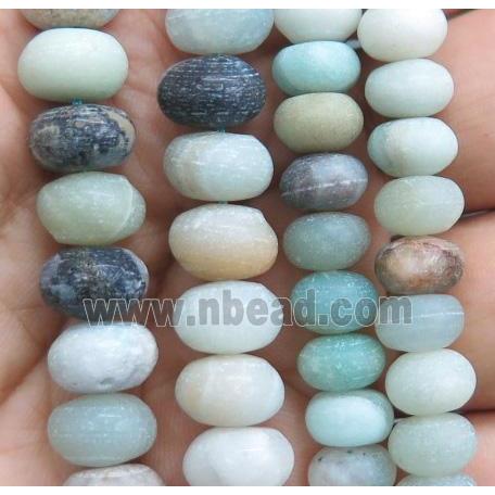 matte rondelle Amazonite beads
