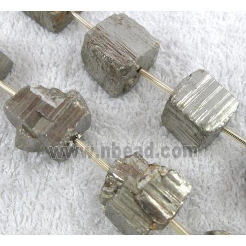 Pyrite nugget beads, cube