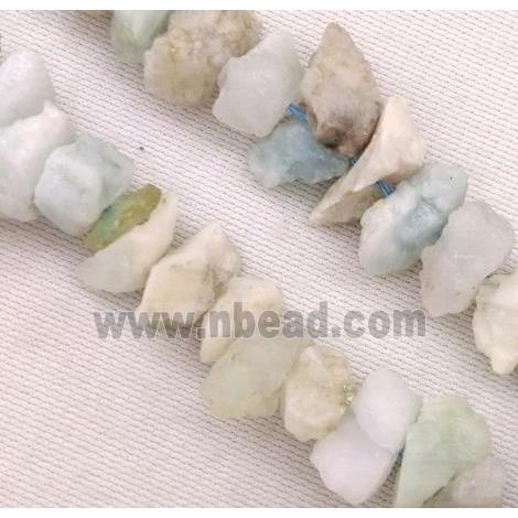 Aquamarine beads chip, freeform, AB-grade