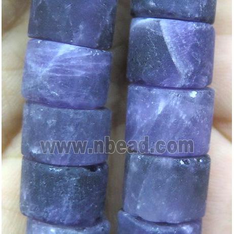 matte Amethyst heishi beads, purple
