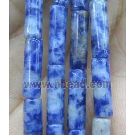 blue sodalite tube bead