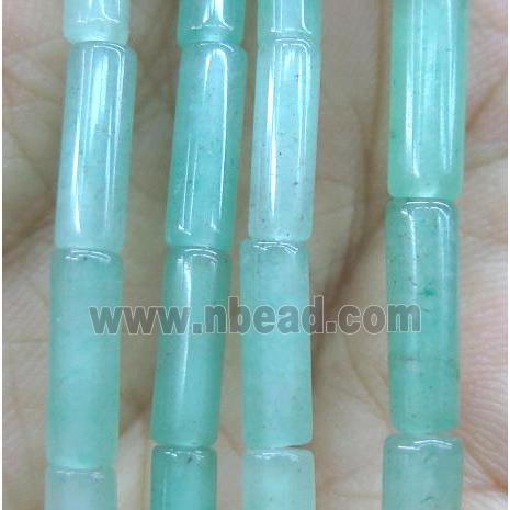 green aventurine tube beads