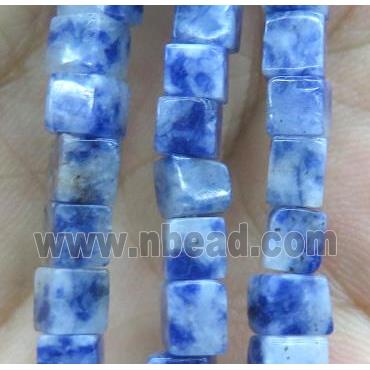 blue Sodalite cube beads
