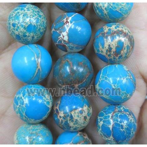 blue Imperial Jasper Jasper beads, round