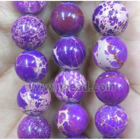 purple Imperial Jasper Jasper beads, round