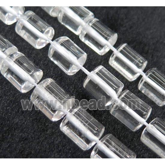 Clear Quartz beads, 3faces tube