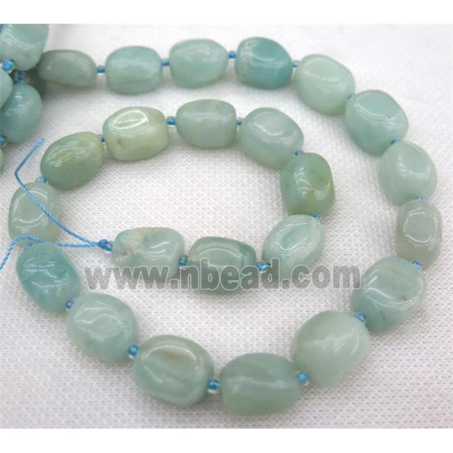Amazonite bead, freeform, blue