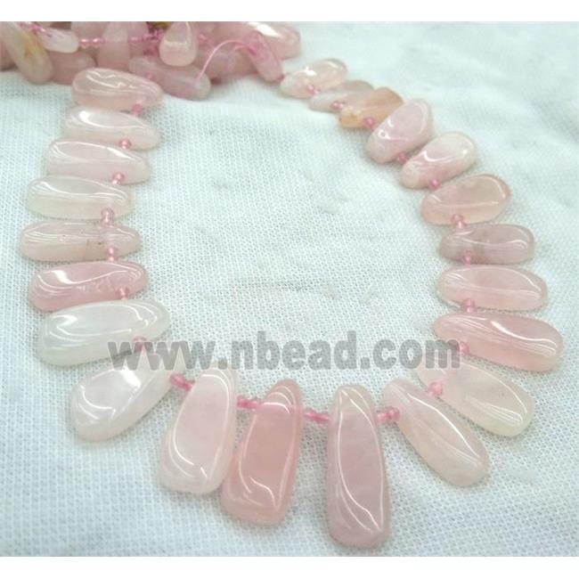 Rose Quartz stick beads