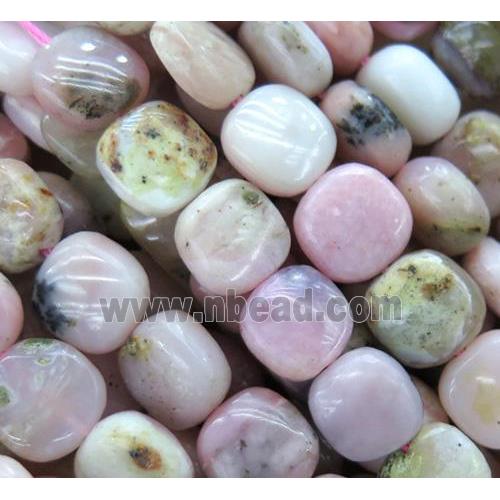 Pink Opal Stone Beads, square