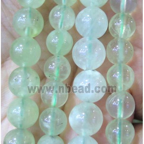 round green prehnite beads