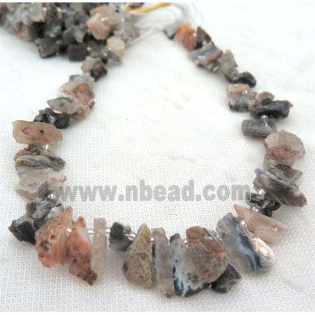 druzy agate collar beads, freeform
