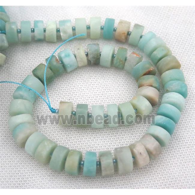 matte Amazonite heishi beads