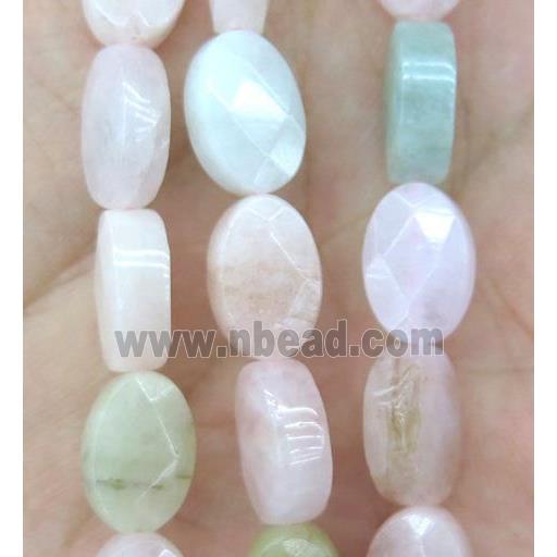 Morganite bead, faceted oval