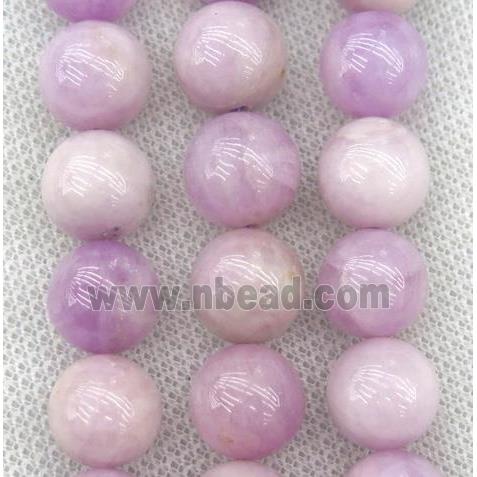 round Kunzite Beads, pink, AA-Grade
