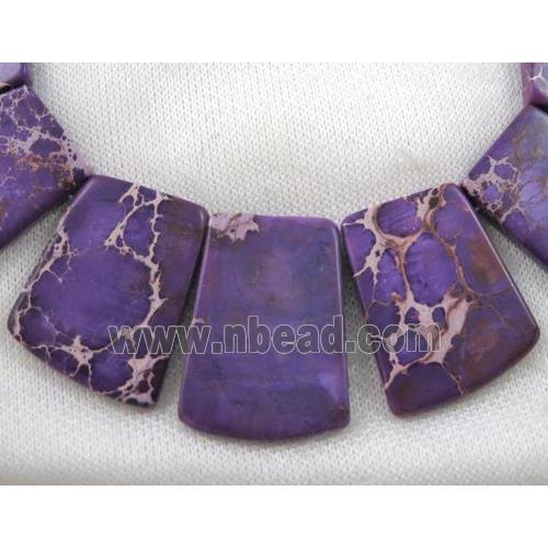 Sea Sediment Jasper necklace, freeform, purple