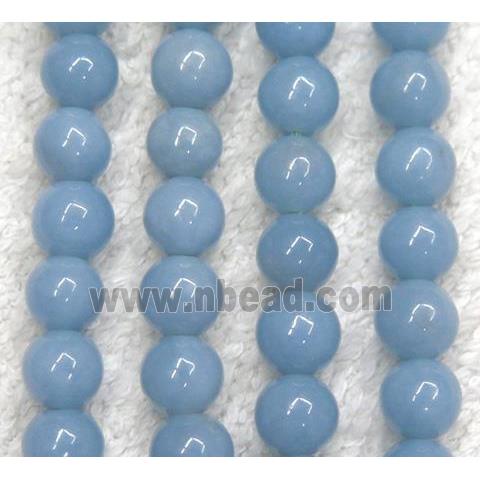 round Angelite Beads, blue