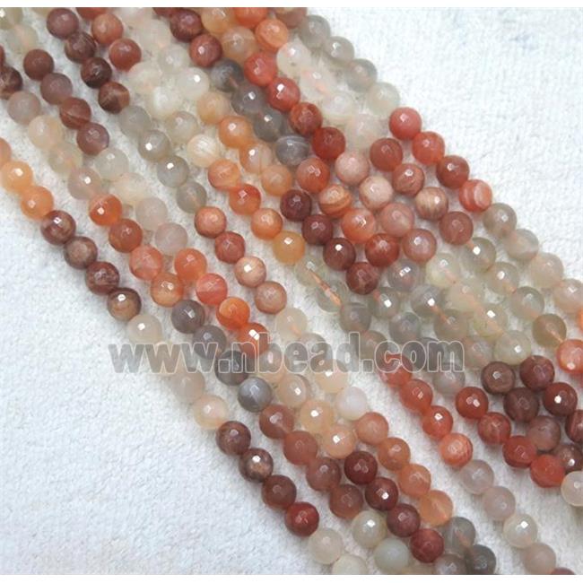 mixed Moonstone beads, faceted round