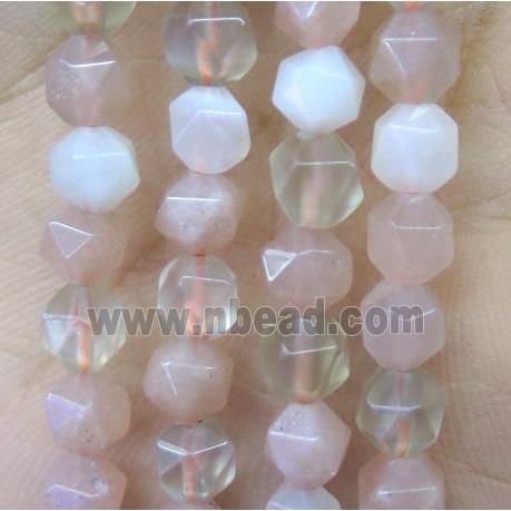faceted round Moonstone ball beads