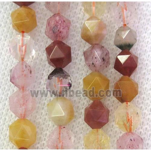 mix gemstone bead ball, faceted round
