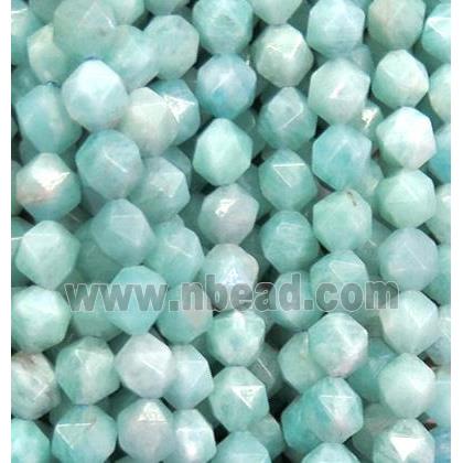 starcut Amazonite beads ball, A-grade, faceted round, green