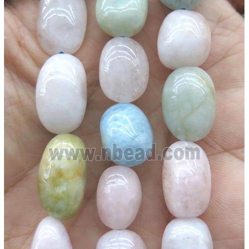beryl multicolor Morganite beads, freeform