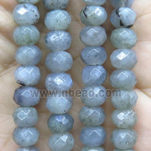 Labradorite beads, faceted rondelle