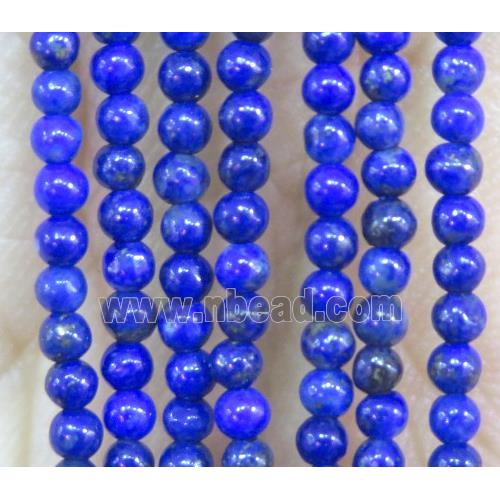 natural round lapis lazuli beads, round, blue