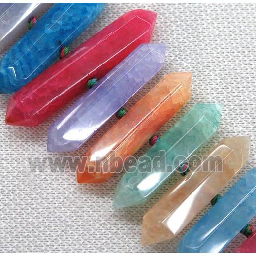 agate bullet beads, mix color