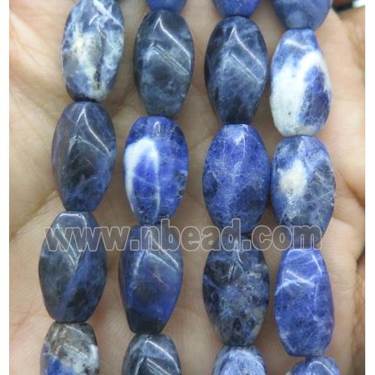 blue Sodalite twist beads