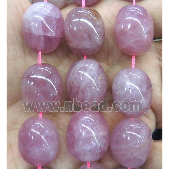 Malagasy Rose Quartz nugget beads, freeform, pink