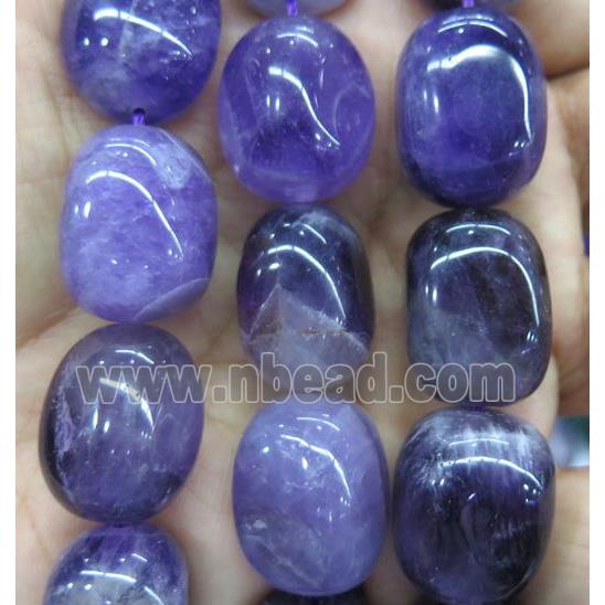 Amethyst nugget beads, freeform, deep-Purple