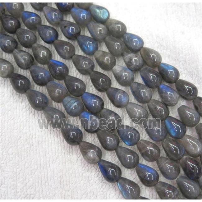 Labradorite beads, teardrop, AA-grade