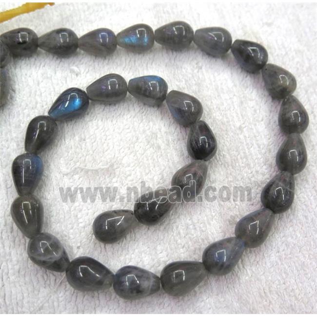 Labradorite beads, teardrop, AA-grade
