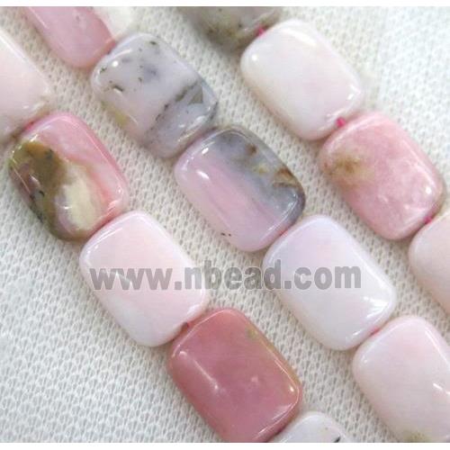 pink opal stone beads, rectangle