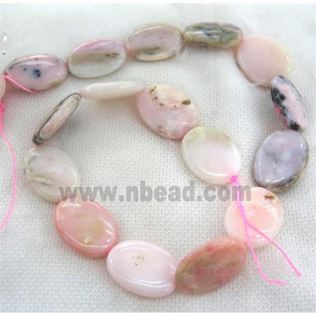 pink opal jasper beads, oval