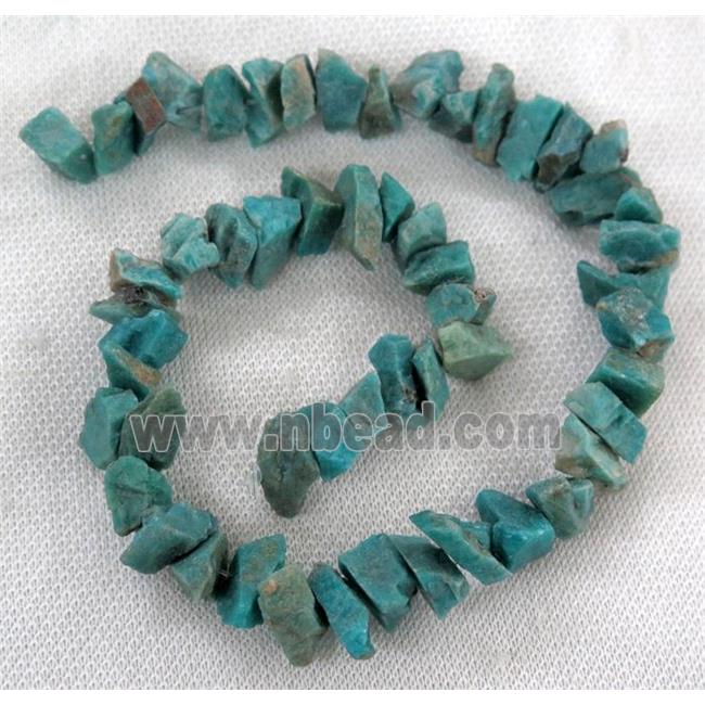 Russian Amazonite nugget beads, freeform, green