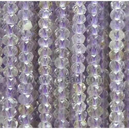 tiny Ametrine beads, faceted rondelle