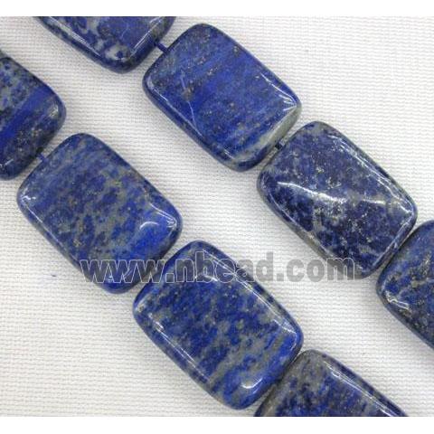 lapis lazuli bead, rectangle, blue