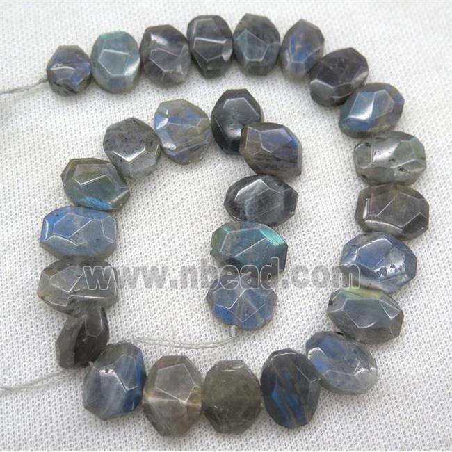 Labradorite oval bead, faceted