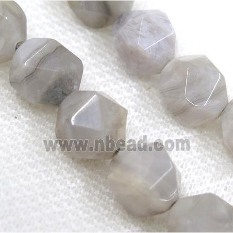 white Crazy Lace Agate Beads Cut Round