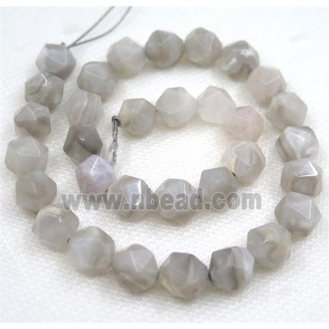white Crazy Lace Agate Beads Cut Round