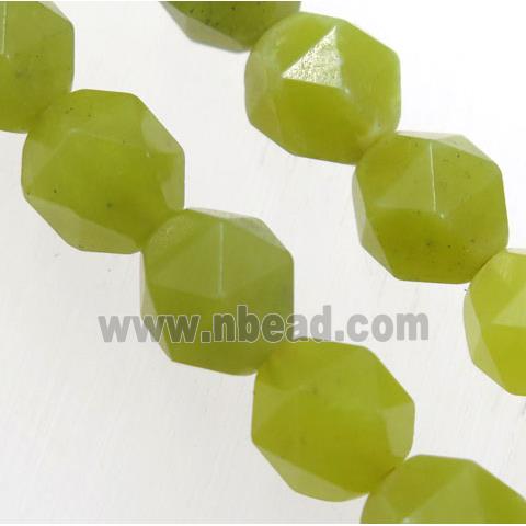 Korean Lemon Jade Beads Cut Round