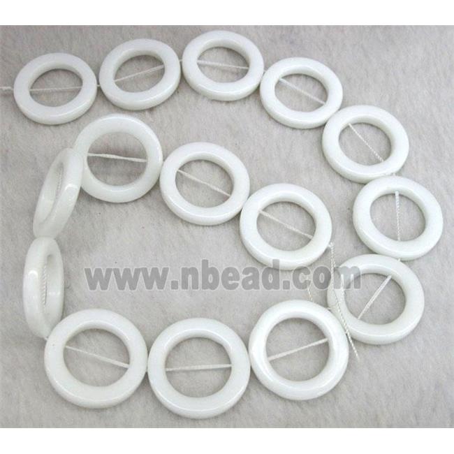 white porcelain beads, O-ring