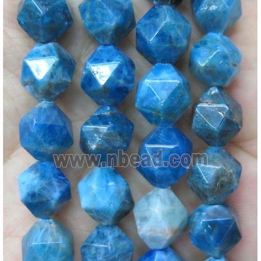 blue Apatite ball beads, facetes round
